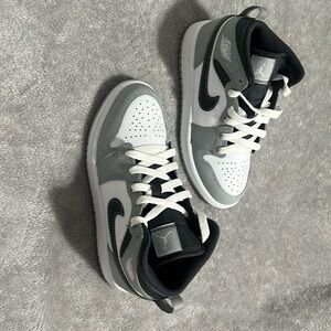 Air jordan 1 mid (ps) little kids' shoes light smoke grey